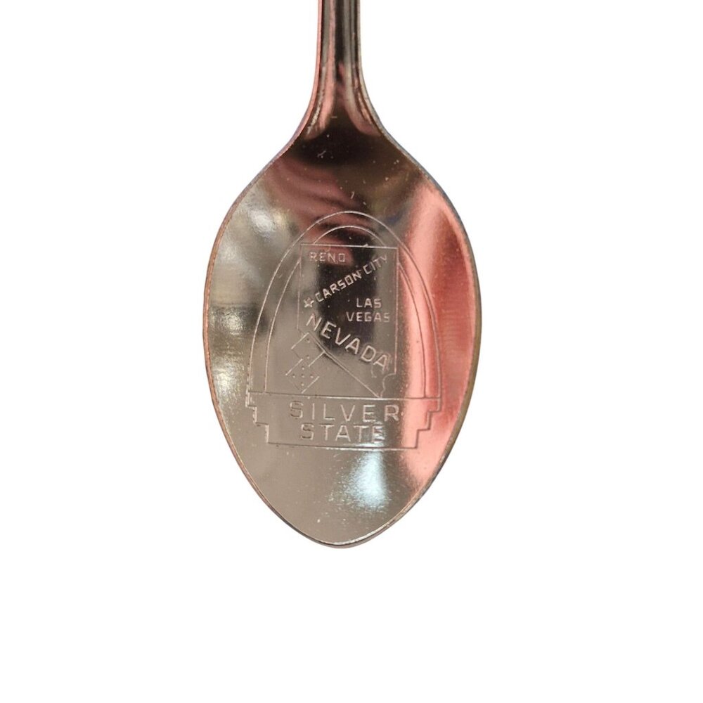 Las Vegas Nevada Silver State Collectors Spoon With Dice Charm - Picture 6 of 8